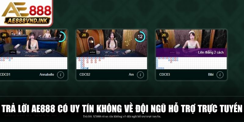 Trả lời AE888 có uy tín không về đội ngũ hỗ trợ trực tuyến chất lượng