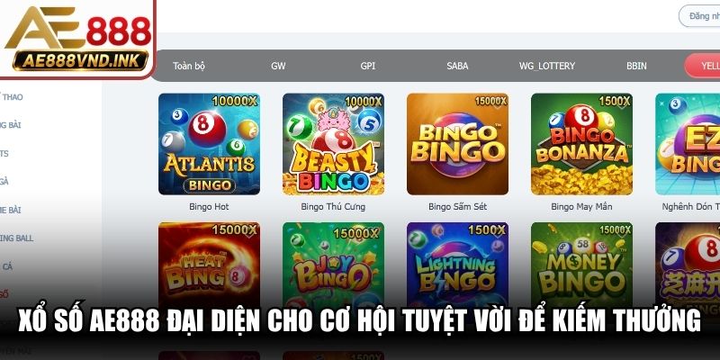 Xổ số AE888 đại diện cho cơ hội tuyệt vời để kiếm thưởng hàng ngày